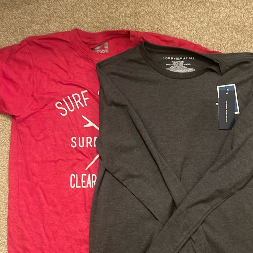 One adult small T-shirt, and long sleeve shirt